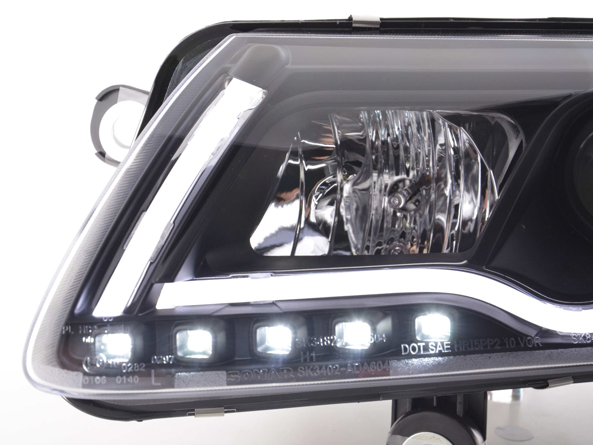 Scheinwerfer Set Daylight LED Tagfahrlicht Audi A6 Typ 4F  04-08 schwarz
