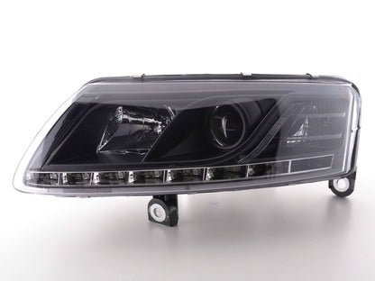 Scheinwerfer Set Xenon Daylight LED Tagfahrlicht Audi A6 Typ 4F  04-08 schwarz