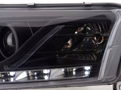 Scheinwerfer Set Xenon Daylight LED Tagfahrlicht Audi A6 Typ 4F  04-08 schwarz