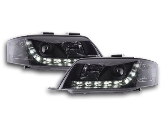 Scheinwerfer Set Daylight LED Tagfahrlicht Audi A6 4B  97-00 schwarz