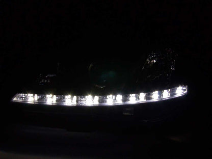 Scheinwerfer Set Daylight LED TFL-Optik Opel Corsa C  01-06 schwarz