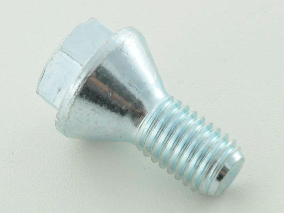 Radschraube einzeln Schaftlänge 22mm Kegelbund silber M12x1,25