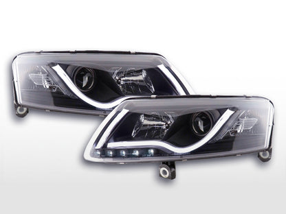 Scheinwerfer Set Daylight LED Tagfahrlicht Audi A6 Typ 4F  04-08 schwarz