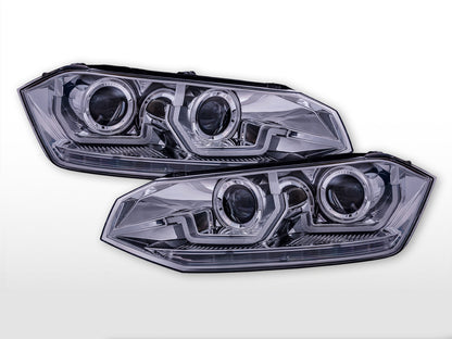 Scheinwerfer Set LED Tagfahrlicht VW Polo VI Typ AW Bj. 17-21 chrom