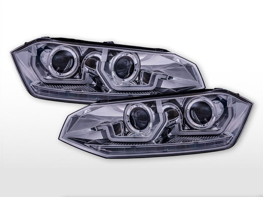 Scheinwerfer Set LED Tagfahrlicht VW Polo VI Typ AW Bj. 17-21 chrom