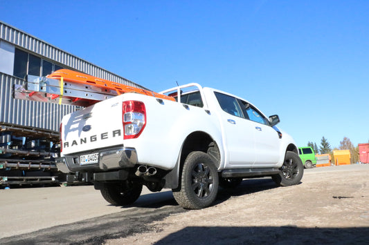 Ford Ranger 4x4 - Doppelkabine + Wildtrak Endschalldämpfer Sidepipe, Ausgang an der rechten Fahrzeugseite hinter dem Hinte...