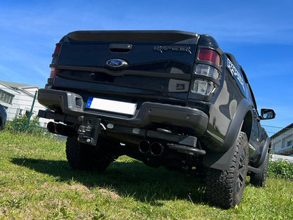 Ford Raptor - Doppelkabine Endschalldämpfer Ausgang rechts/links - 2x100 Typ 25 rechts/links schwarz emalliert