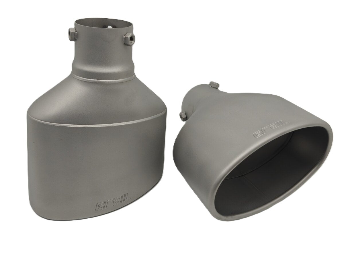 GRAIL Endrohrset | Edelstahl | oval | passend für VW Golf 7 R VFL Oval