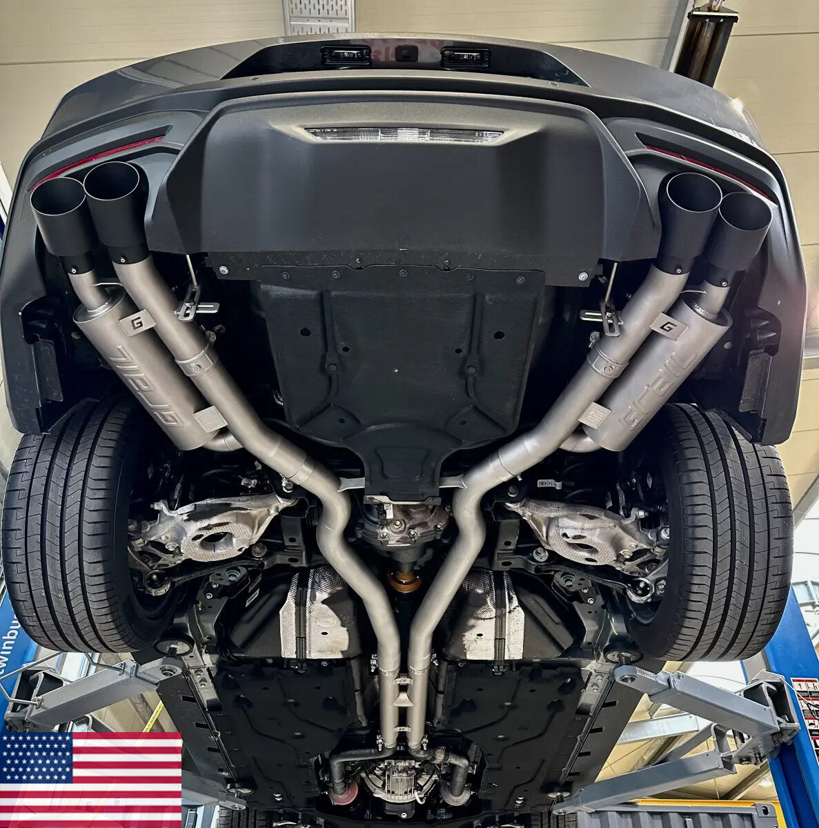 GRAIL Klappenabgasanlage | ECE | passend für Ford Mustang Gen. 7 5.0 GT V8 S650, 2 Endrohre (Bj. ab 2024)(US-Modell)