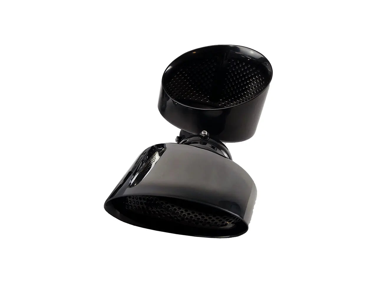 Bull-X Endrohrset: Typ 22 Edelstahl oval schwarz 170x110 (A:2x76mm)