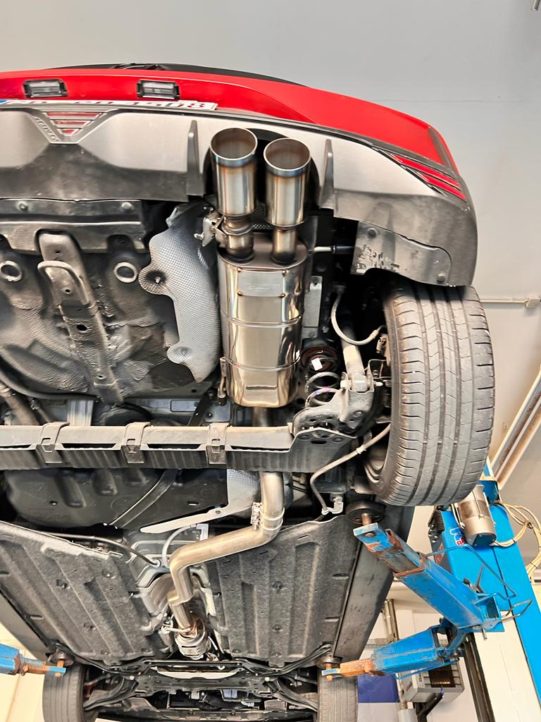 Hyundai I20 N - BC3 Endschalldämpfer mit Abgasklappe - 2x90 Typ 14 mit coloriertem Rand
