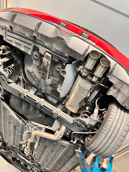 Hyundai I20 N - BC3 Endschalldämpfer mit Abgasklappe - 2x90 Typ 14 mit coloriertem Rand