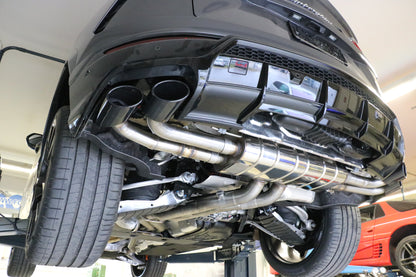Lamborghini Urus Endschalldämpfer quer Ausgang rechts/links mit 2 Abgasklappen - 2x115x85 Typ 38 rechts/links schwarz emal...