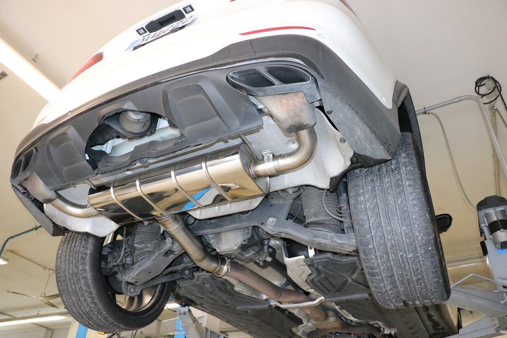 Mercedes GLC X253 Endschalldämpfer quer Ausgang rechts/links - Ausgang der Endrohre in den originalen Endrohren