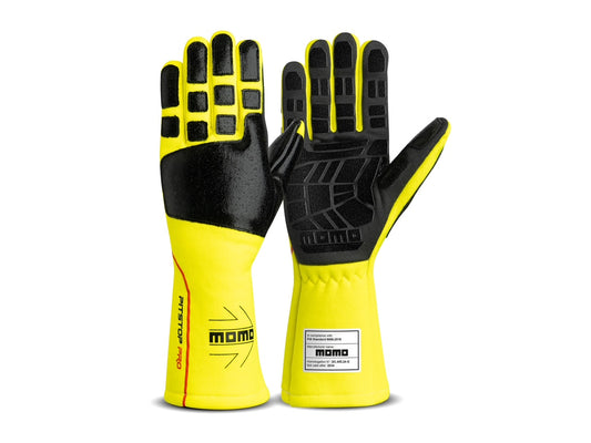 MOMO Mechanikerhandschuhe Pit Stop Pro Yellow FIA Größe L/11