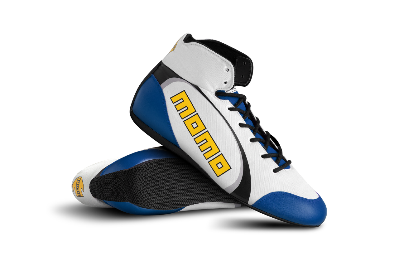 MOMO SPEED PRO BOOTS WHITE-BLUE Größe 45