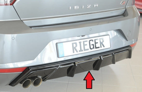Seat Ibiza V - KJ Rieger Heckeinsatz mit Endrohraussparung für Sport-ESD links