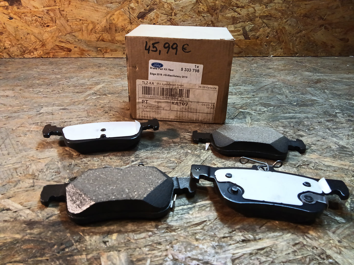 Ford Edge BJ 2016-.. S-Max Galaxy 2015 Bremsbeläge original Ford NEU