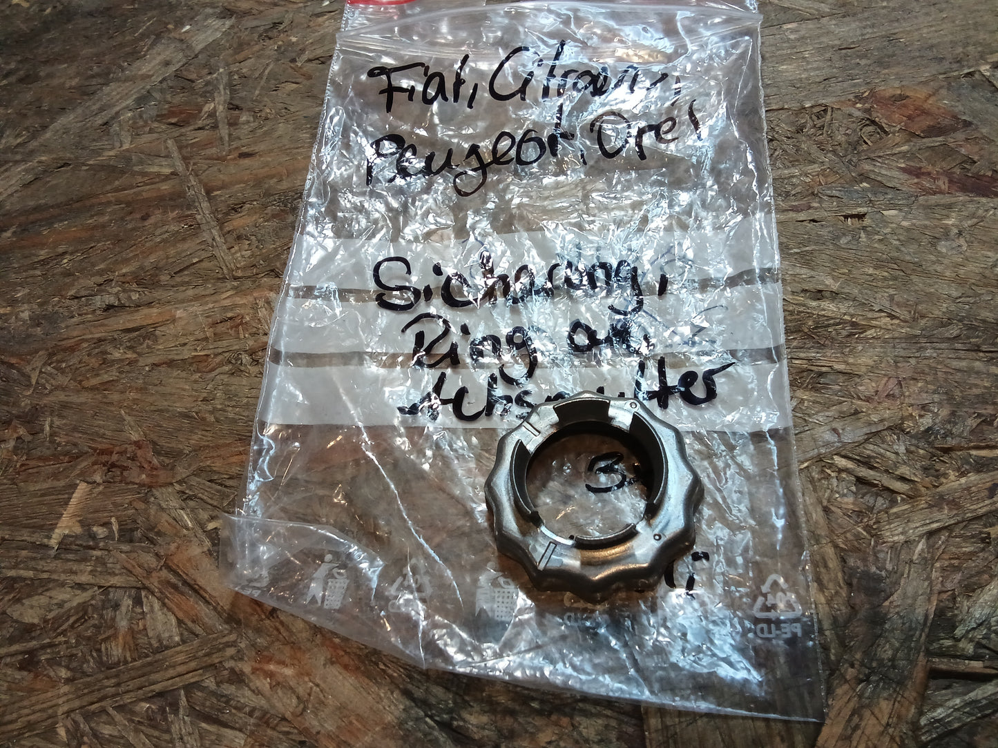 Fiat Citroen Peugeot Opel Sicherung Ring an Achsmutter oder original NEU