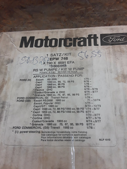 Ford Modelle (siehe Bild) Wasserpumpe original Ford Motorcraft NEU