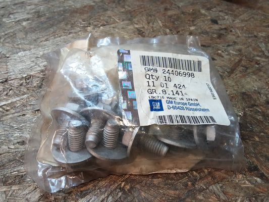 Vectra C Meriva A Satz Schrauben für Batterieträger original GM NEU