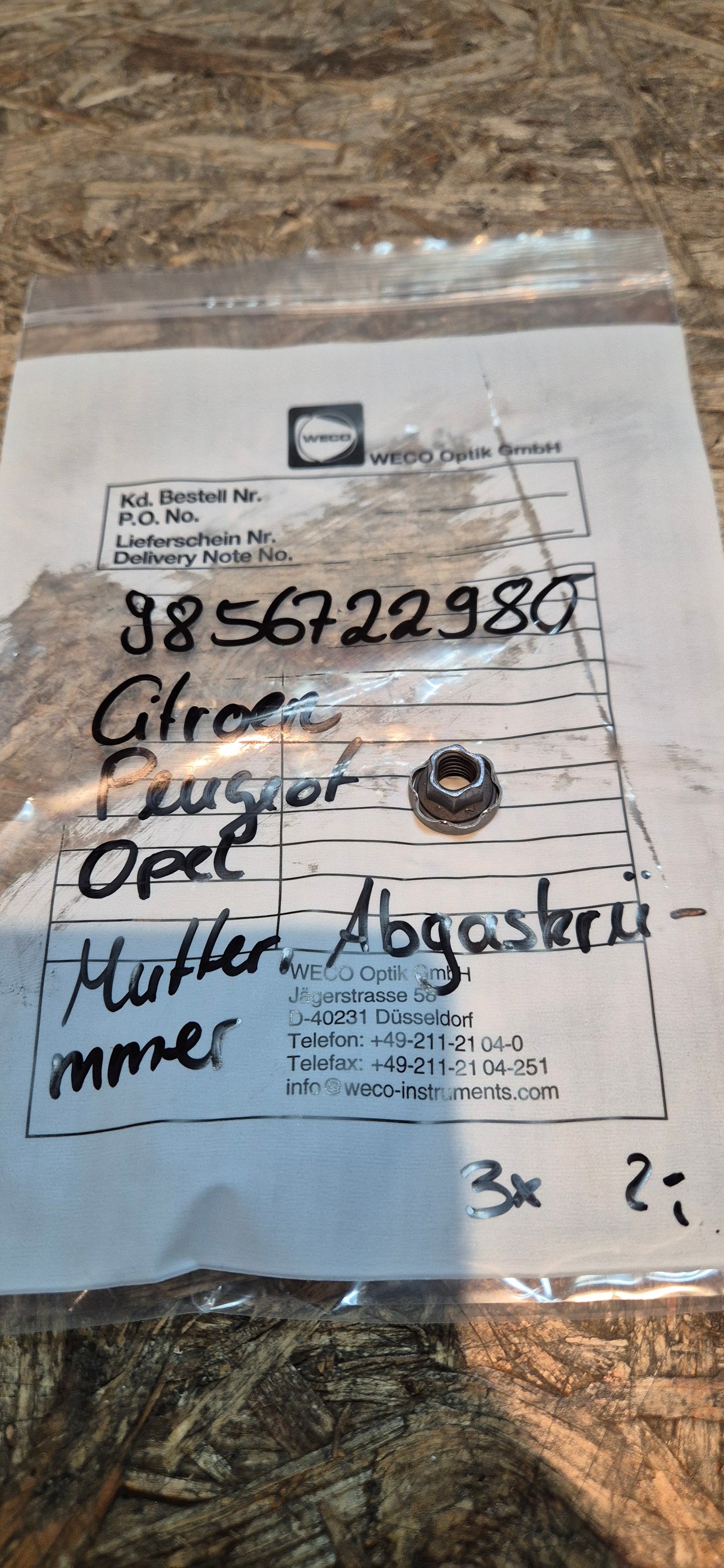 Mutter Abgaskrümmer, Opel,Citroen,Peugeot, Original GM Neu