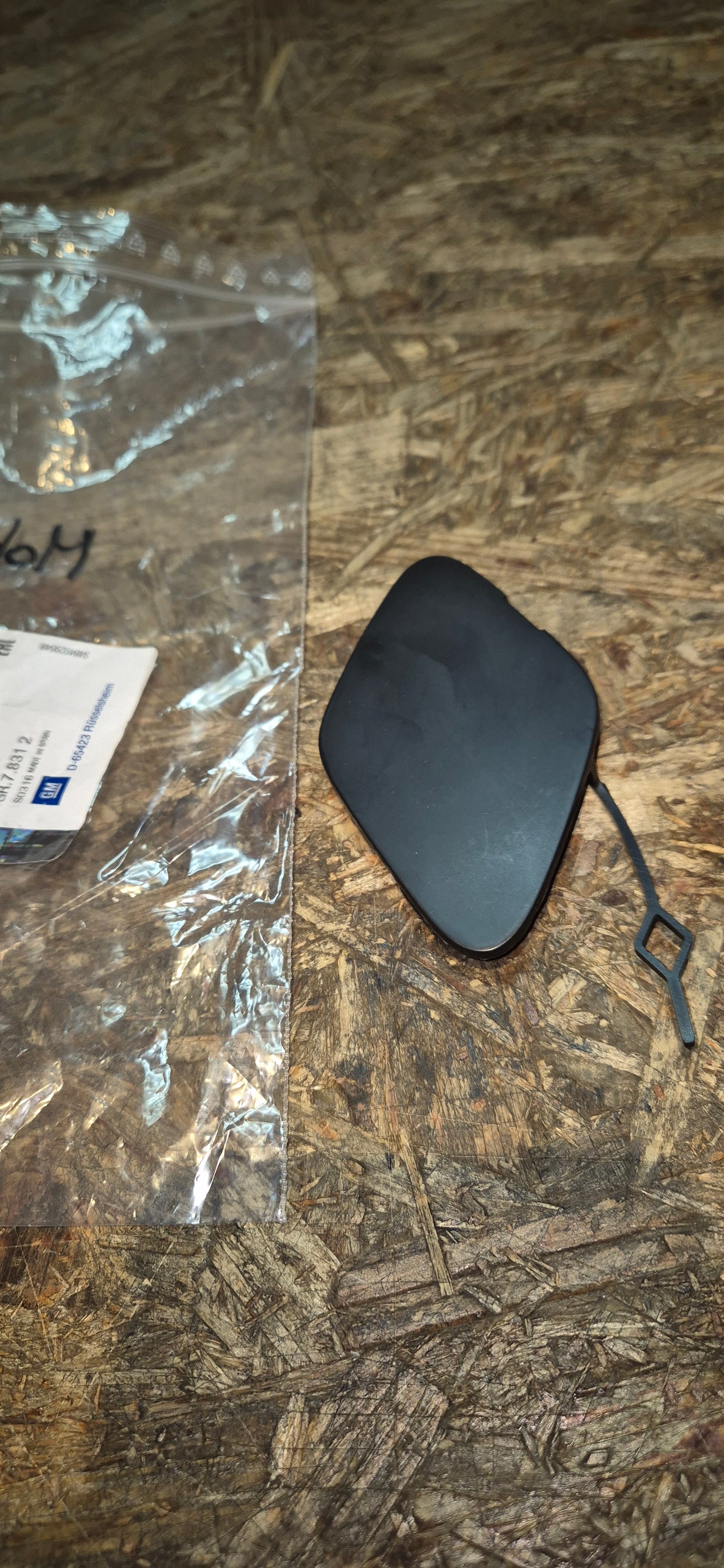 Klappe Abschlepphaken, Mokka, Original GM Neu