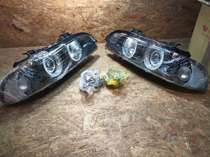 Tuning-Tec Xenon LED Angel Eyes Scheinwerfer für BMW 5er E39 Facelift 99-03 schwarz (LPBM07)