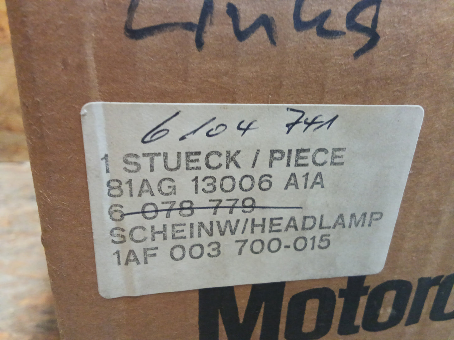 Ford Escort MK3 BJ 1980-1986 Scheinwerfer links original Motorcraft NEU