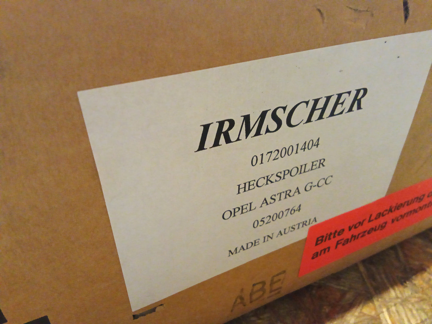 Astra G CC Heckspoiler original IRMSCHER NEU