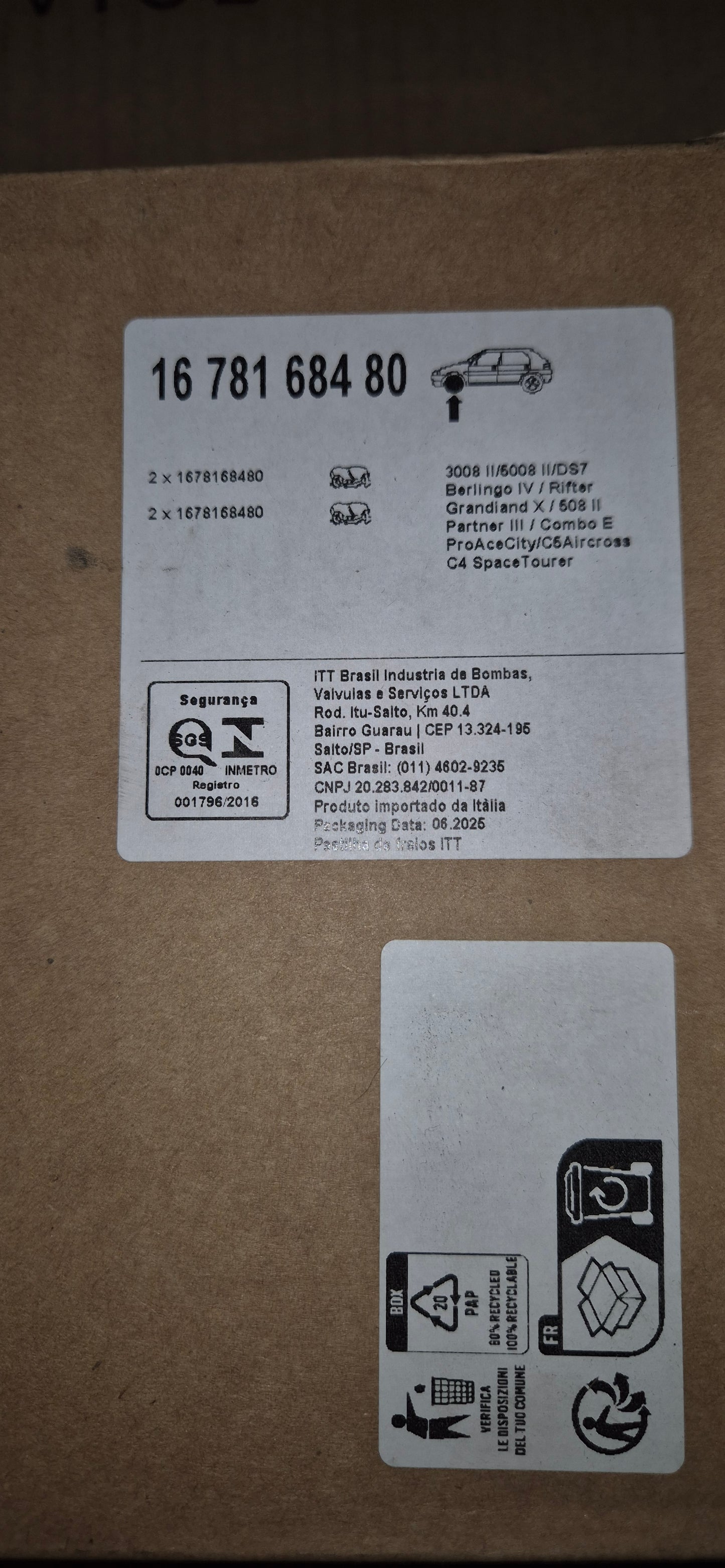 Bremsbelagsatz Opel/Peugeot/Citroen Vorderachse Original Teile Neu