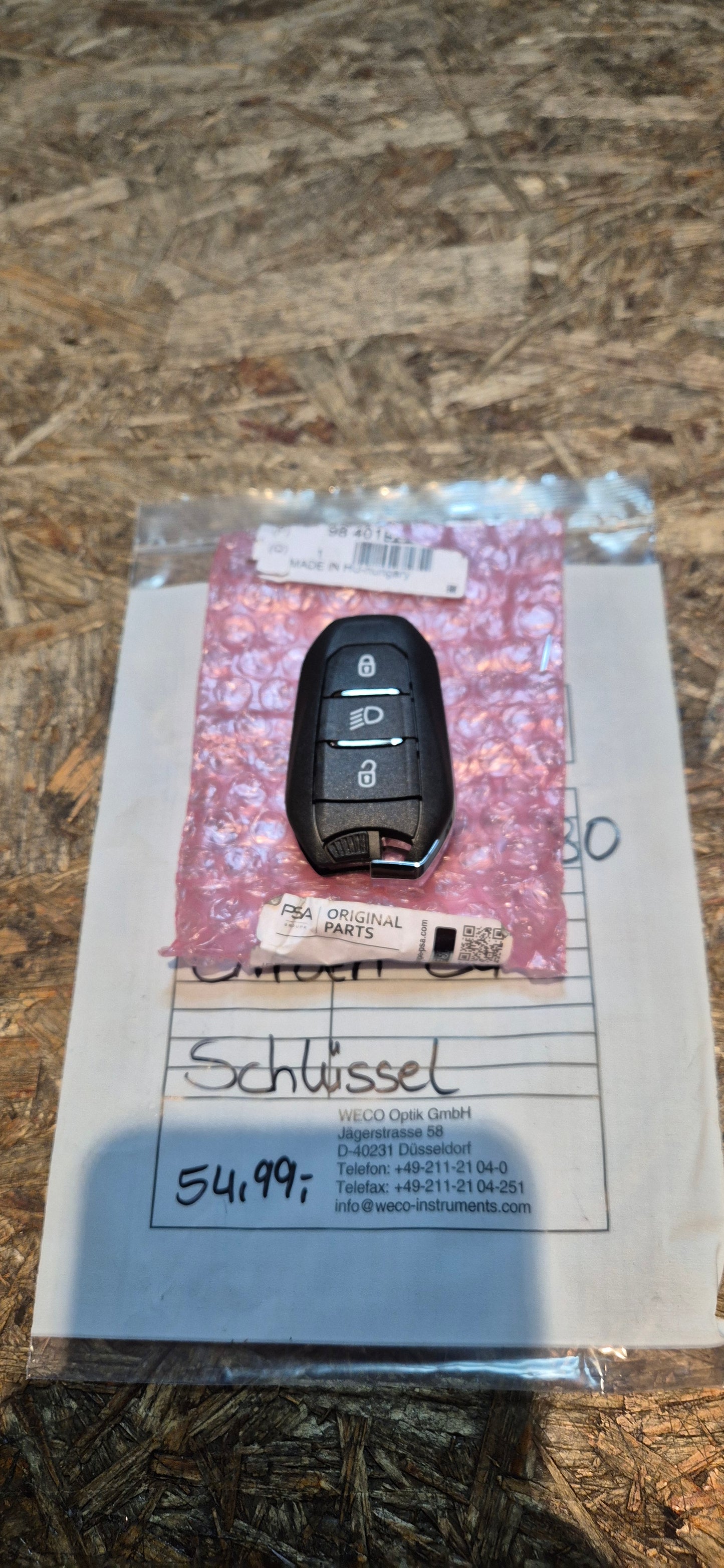 Schlüssel Fernbedienung Citroen Original Neu