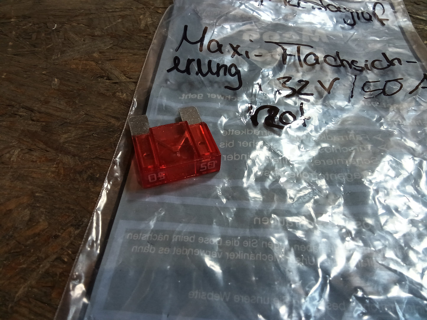 Modell unbekannt Maxi-Flachsicherung, 32V/50A rot original Restagraf NEU