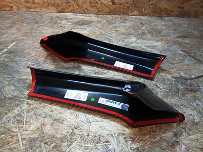 Oneway Front Flaps passend für BMW 5er F10/F11 M-Pack 2011-2016 - Schwarz glänzend