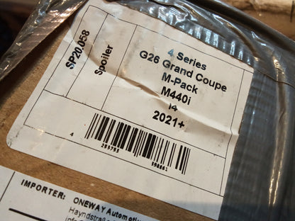 Oneway Heckflügel passend für BMW i4 G26 M-Pack 2021- & 4er G26 M-Pack/M440i 2021- - Schwarz glänzend