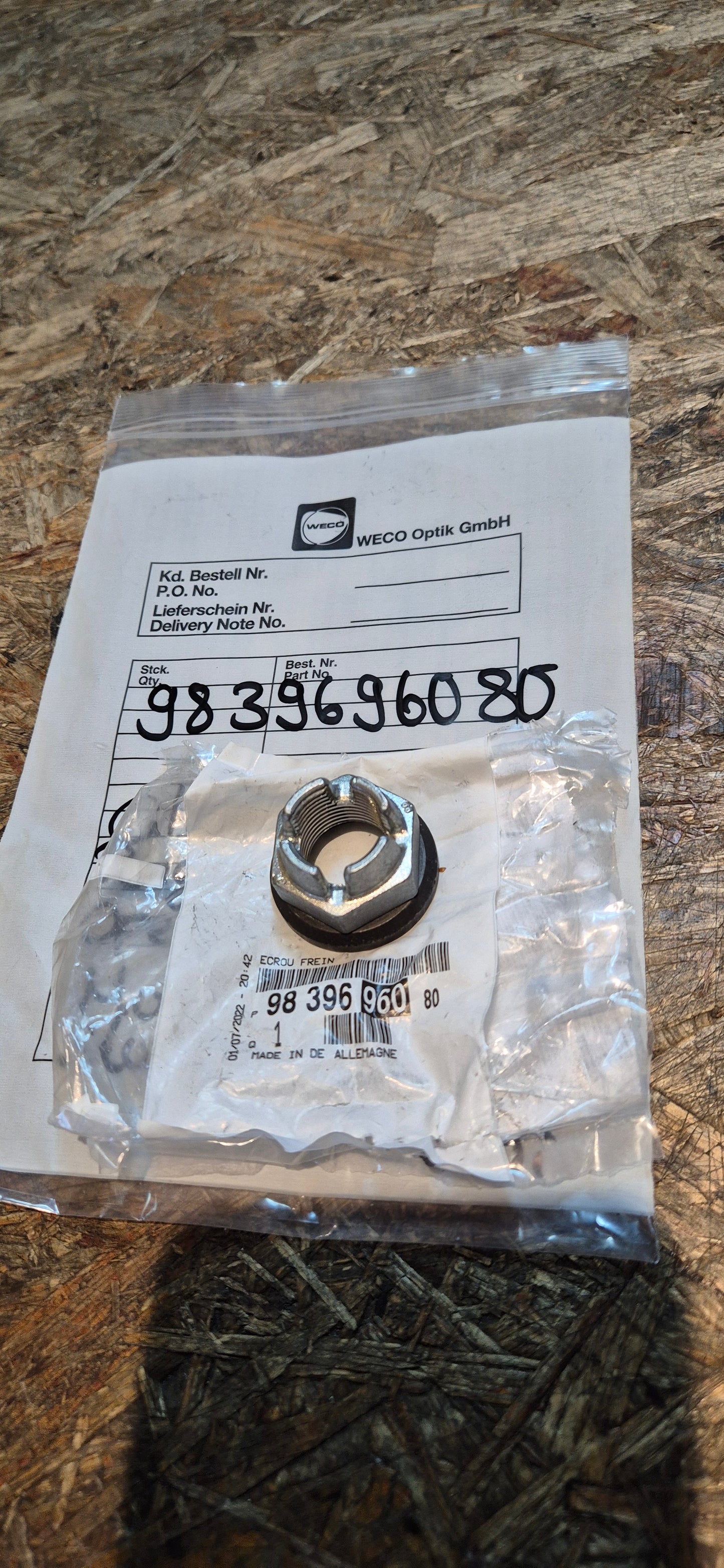 Mutter Achsstummel Opel,Citroen, Peugeot Original Neu