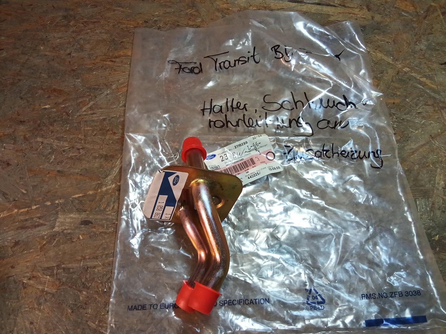 Ford Transit BJ 94-00 Halter Schlauchrohrleitung an Zusatzheizung original Ford NEU