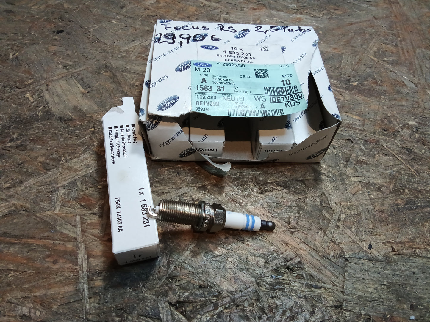 Ford Focus RS+2.5 Turbo Zündkerzen Satz 5Stk. Original Ford NEU
