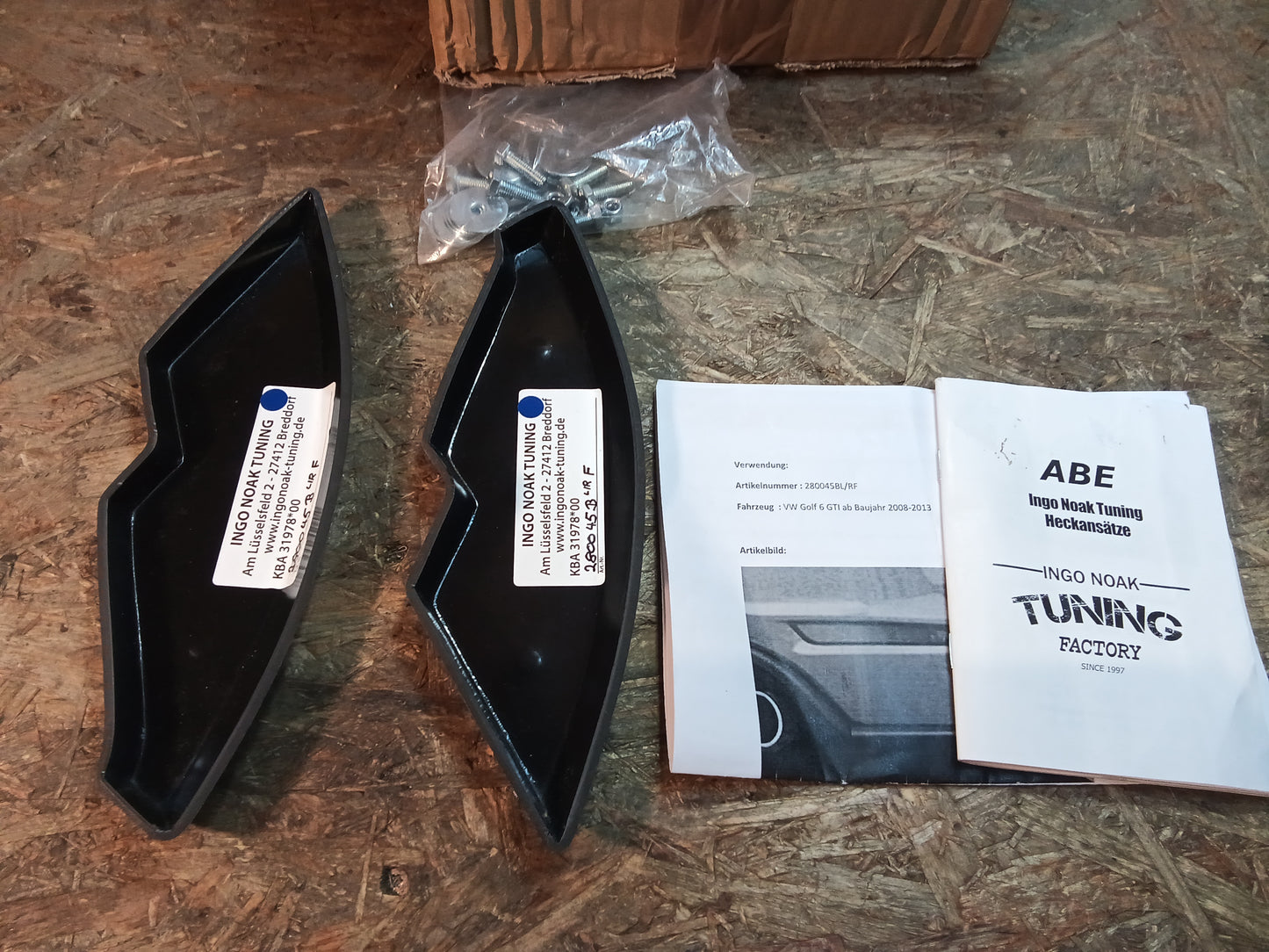 Heckansatz Heckdiffusor Volkswagen Golf 6, 1K Bj.: 2008-2013 Schwarz Glanz