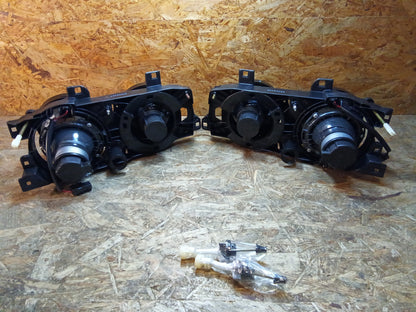 Tuning-Tec Scheinwerfer für BMW 5er E34 /7er E32 86-95 schwarz mit Fadenkreuz