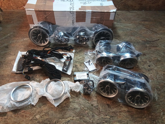 Mercedes W213 Lüftungsdüsen mit Ambientebeleuchtung – Nachrüstsatz für Mercedes E-Klasse