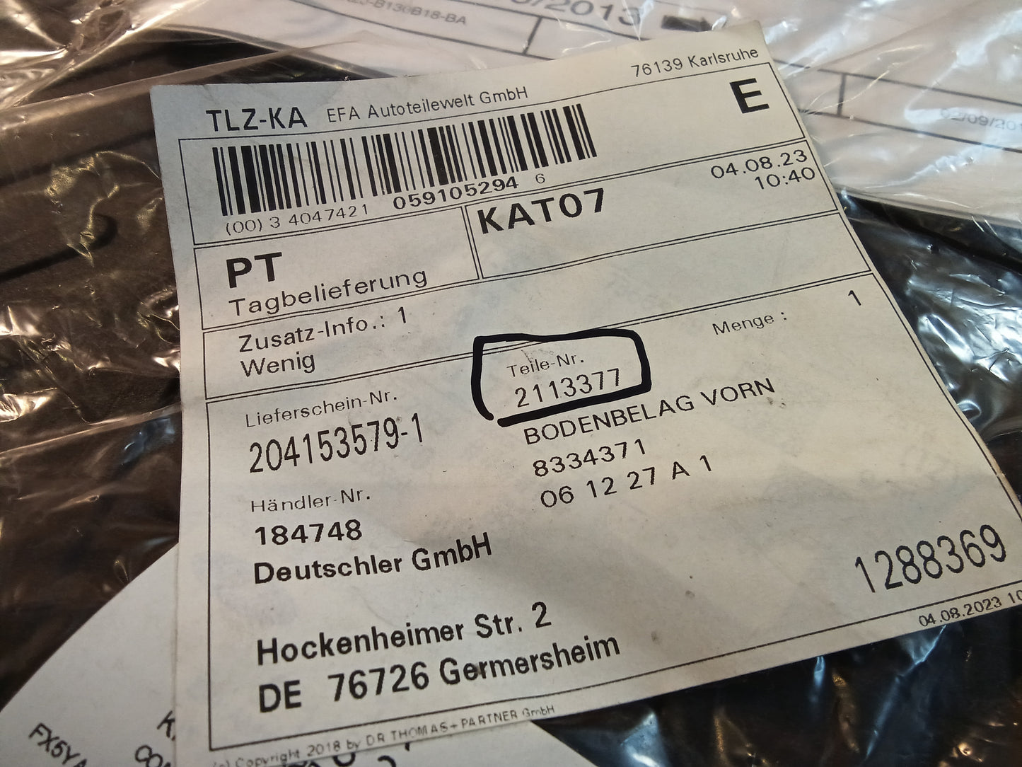 Ford Transit Fußmattenset original Ford NEU