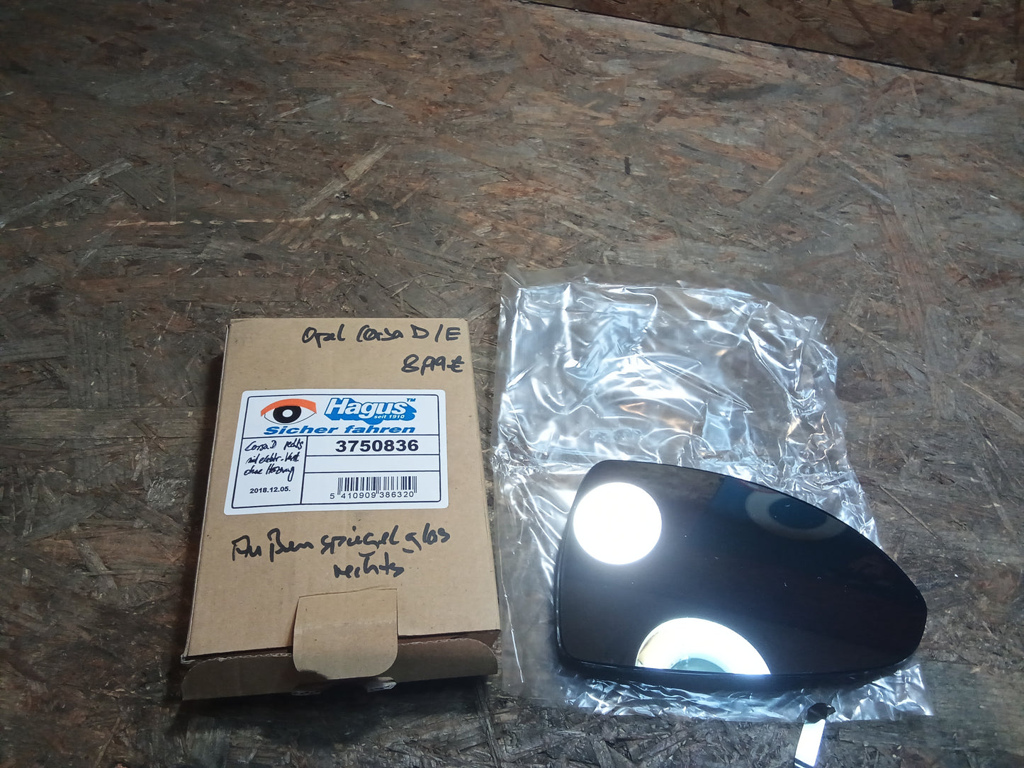 Corsa D/E Außenspiegelglas rechts original GM NEU