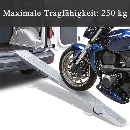 2x Faltbare Auffahrrampe – Max. 400 kg Belastbarkeit – Eisen, Klappbar