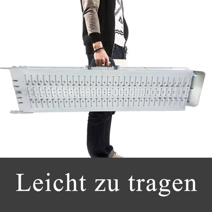 2x Faltbare Auffahrrampe – Max. 400 kg Belastbarkeit – Eisen, Klappbar