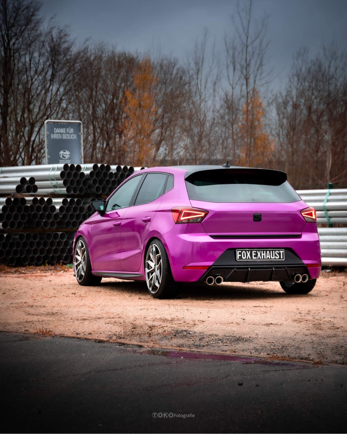 Seat Ibiza V - KJ Endschalldämpfer mit Abgasklappe Ausgang rechts/links - 2x76 Typ 25 rechts/links