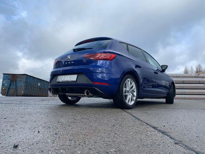 Seat Leon 5F - Starre Hinterachse Endschalldämpfer Ausgang rechts/links - 1x100 Typ 25 rechts/links für Rieger Stoßstange