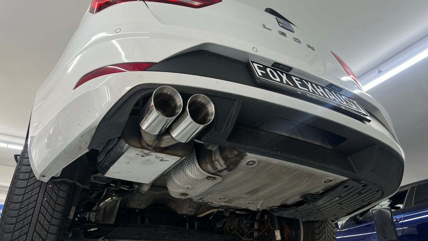 Seat Leon 5F ST - Starre Hinterachse Endschalldämpfer - 2x90 Typ 25