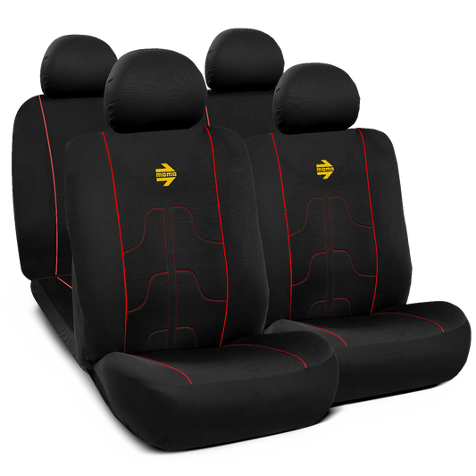Sitz-Cover Modern Black-Red