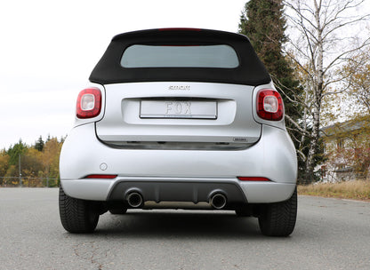 Smart Fortwo 453 Brabus Coupe & Cabrio Endschalldämpfer quer Ausgang rechts/links inkl. Flexstück - 1x100 Typ 25 rechts/links